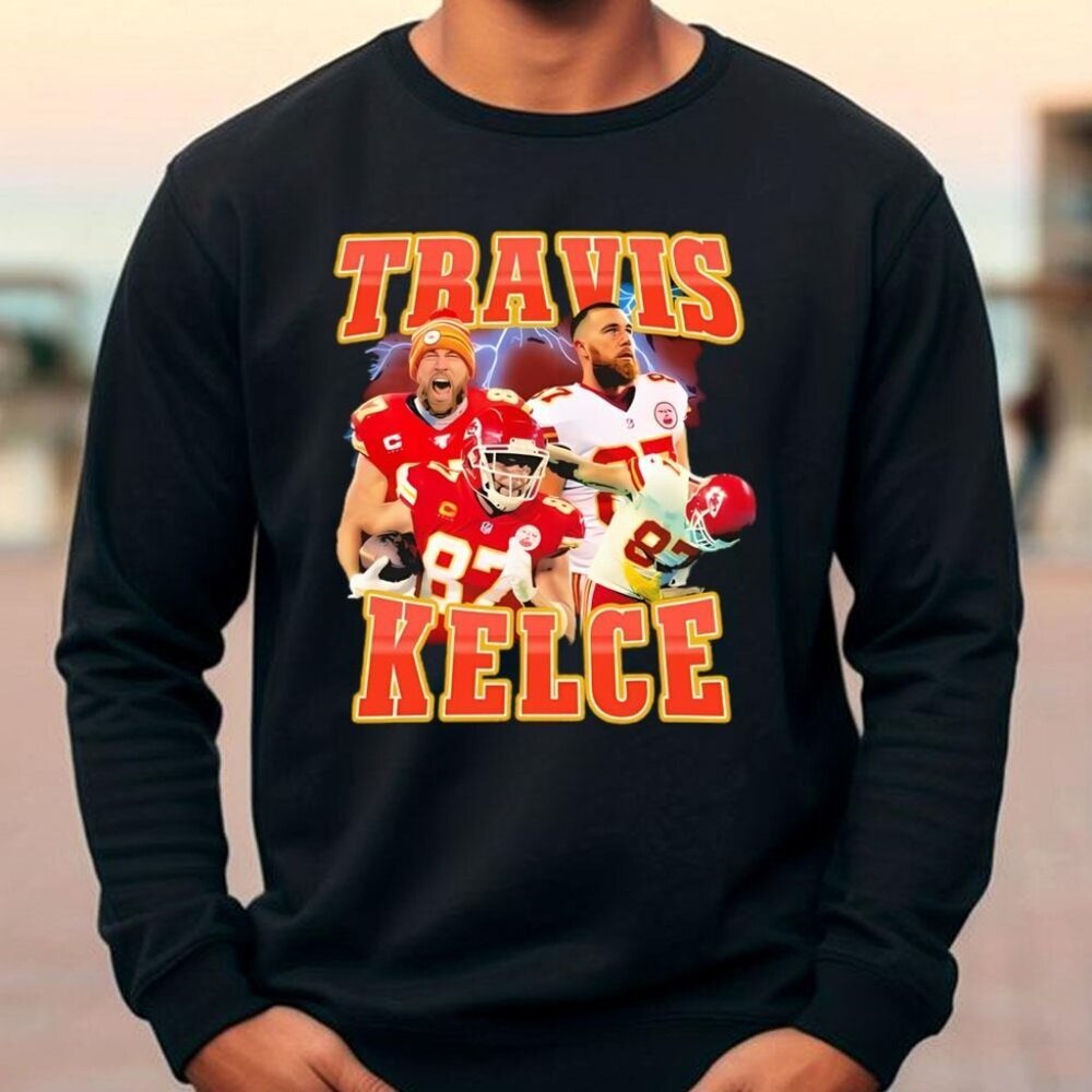 Kansas City Chiefs Travis Kelce Football Sweatshirt NFL Fan Crewneck 05